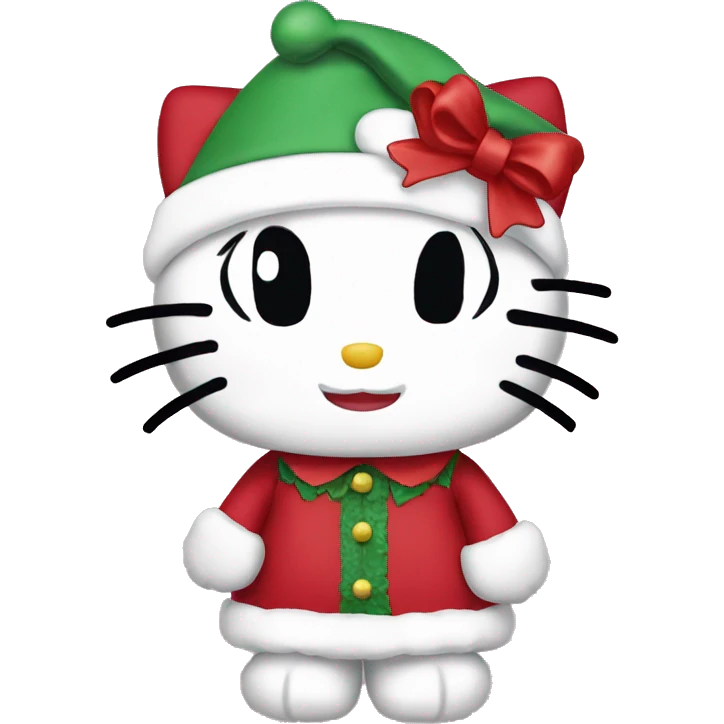 Christmas hello kitty emoji