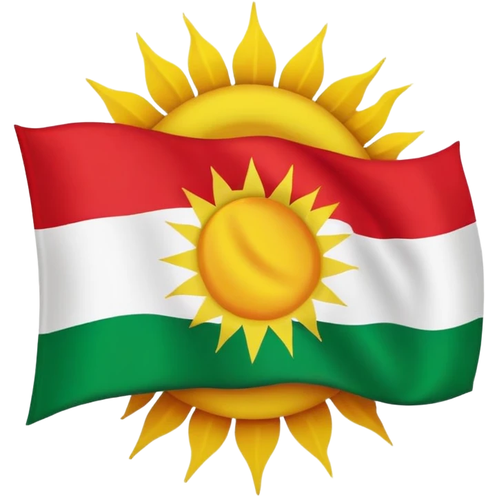 kurdistan flagge emoji