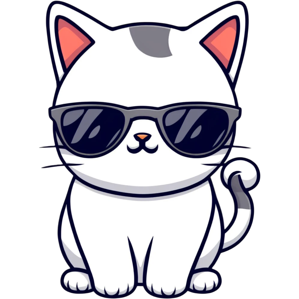 Cat with sunglasses emoji