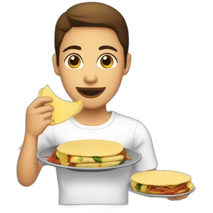Colombian eating arepa emoji