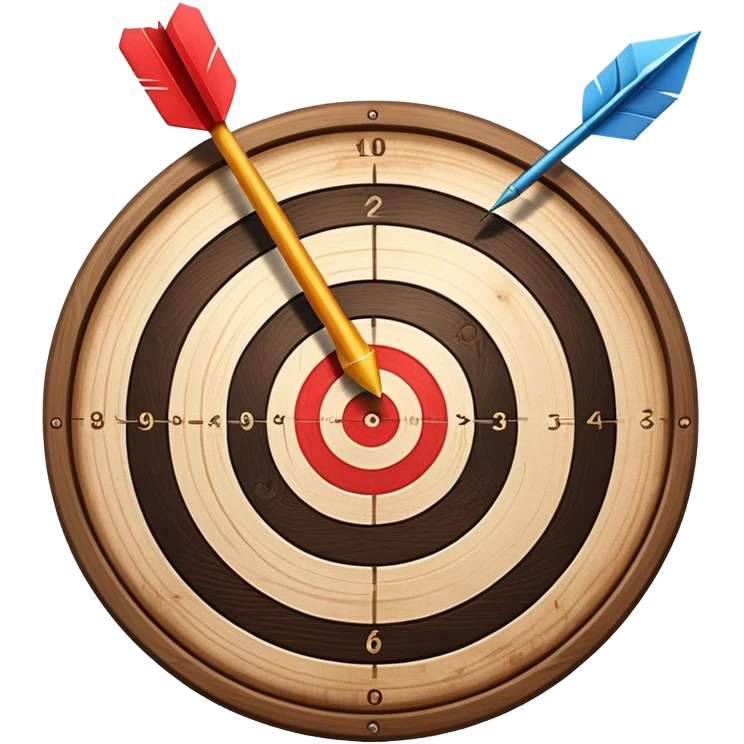 target with arrow hitting bullseye, achievement goal emoji