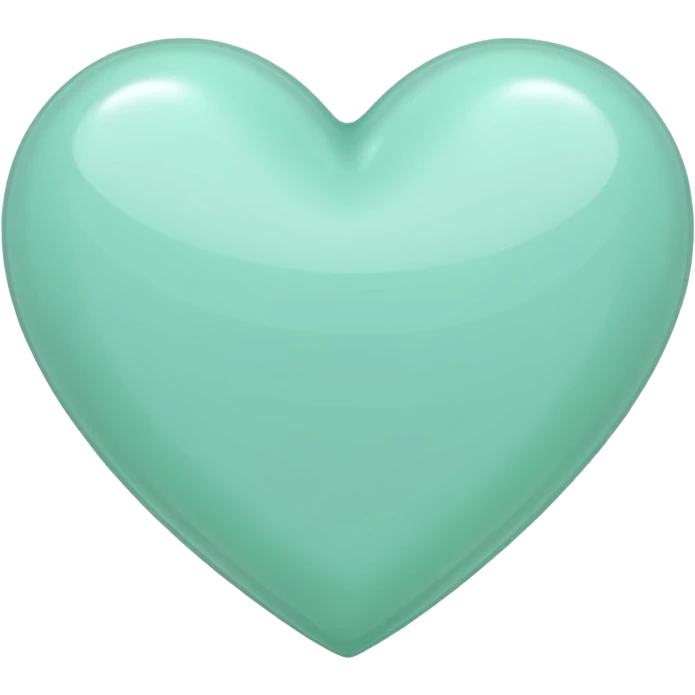 mint color heart with a shine emoji
