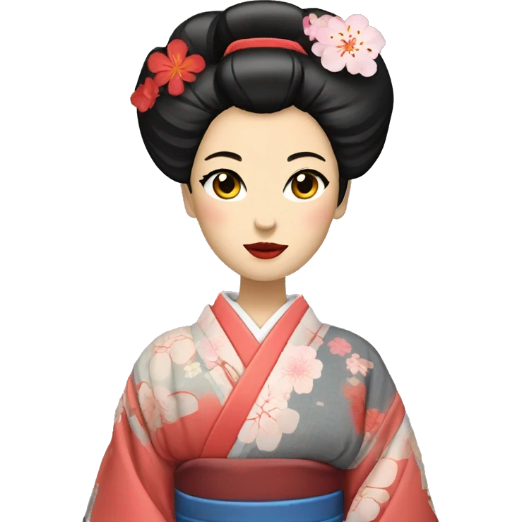 Geisha with kimono emoji