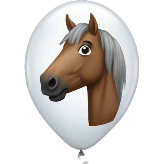 Horse shaped balloon emoji