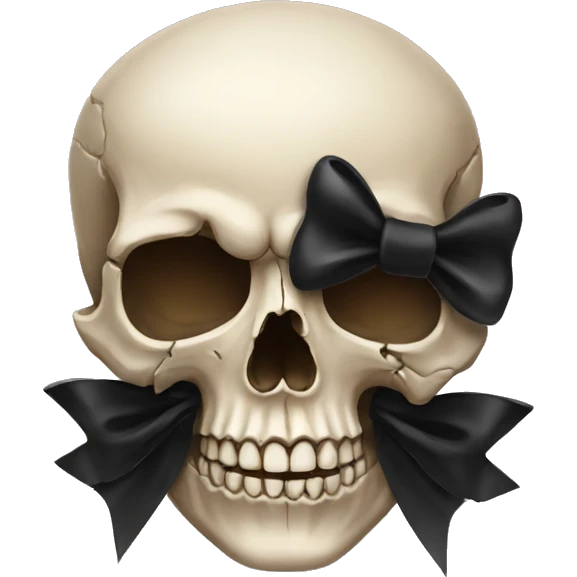 Skull with bow emoji