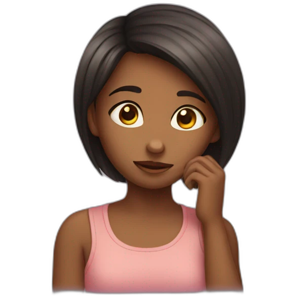 shy girl emoji