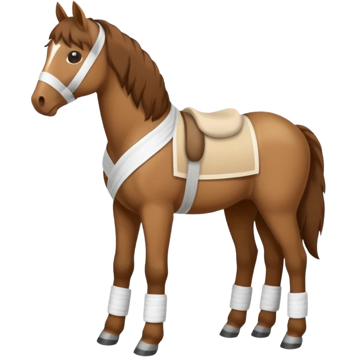 horse with one bandaged leg emoji