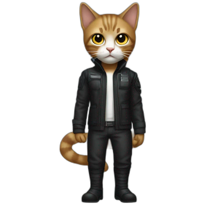 cat in nick fury suit full body emoji