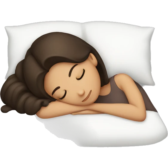 Brunette girl sleeping emoji