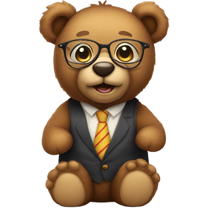 Cuddly teddy bear with glasses  emoji