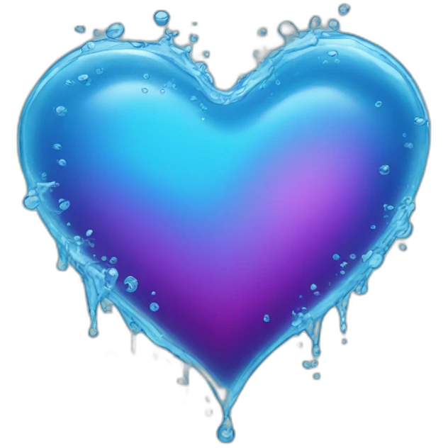 heart made of water emoji