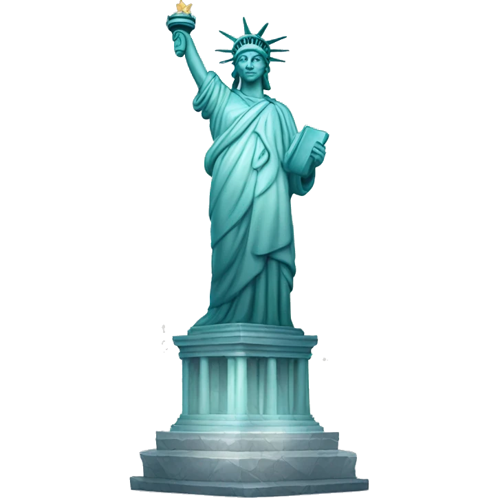 crystal full body liberty statue emoji