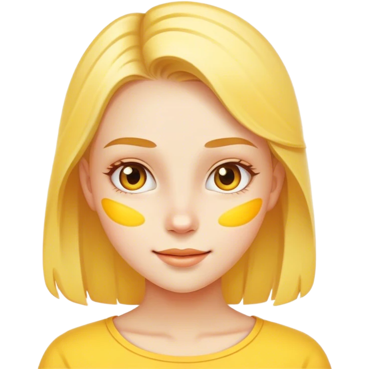 yellow, bright, skincare, energetic, girl, young emoji