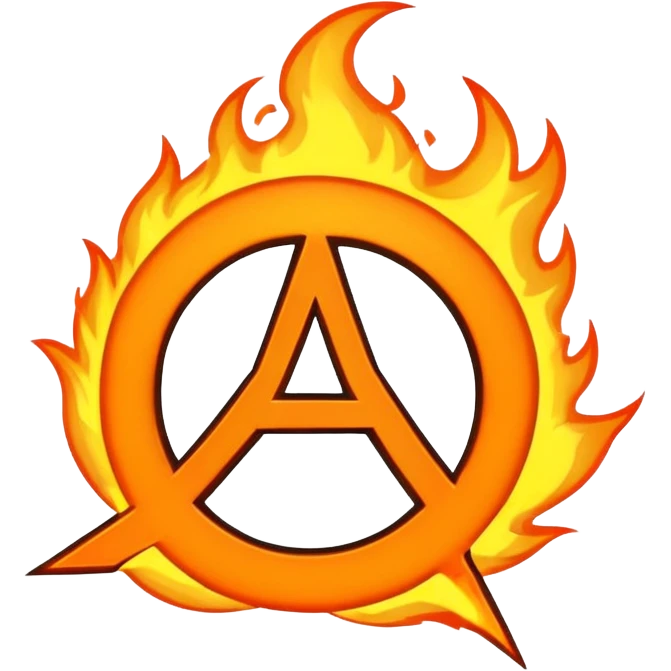 Flaming Anarchy Symbol emoji