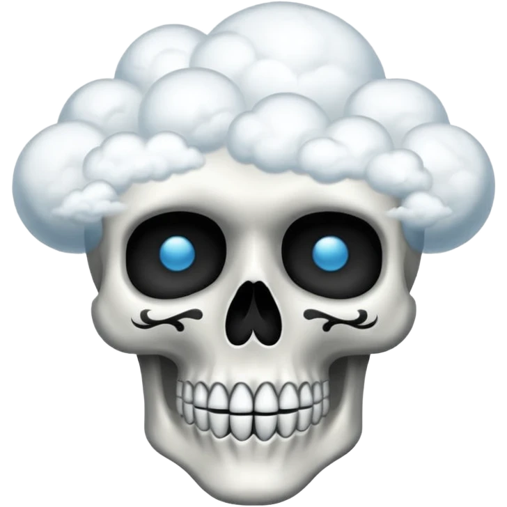 Calavera con nubes emoji