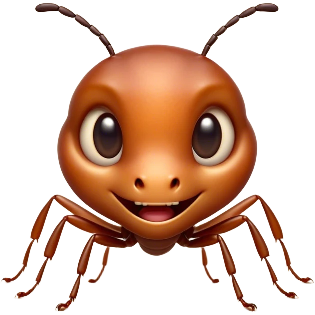 Cinematic Cheeky Ant Portrait Emoji, Head tilted dramatically with an exaggeratedly shocked expression, featuring a diminutive, agile body with wide, comically expressive eyes full of playful disbelief and subtly animated antennae, Simplified yet hilariously expressive features, highly detailed, glowing with a slightly sassy earthy glow, high shine, dramatic yet playful, stylized with an air of cheeky insect mischief, soft glowing outline, capturing the essence of a meme-worthy ant that looks ready to scurry its way into viral fame! emoji