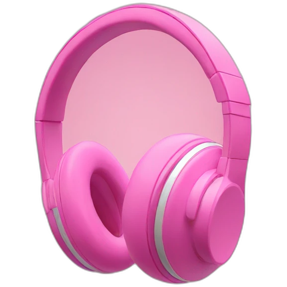 headphones pink emoji