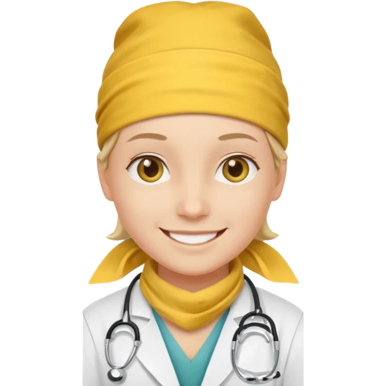 doctor with yellow bandanna emoji