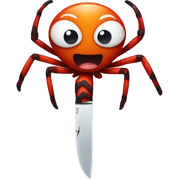 spider with knife emoji