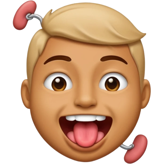 Swinging tounge shaking head  emoji