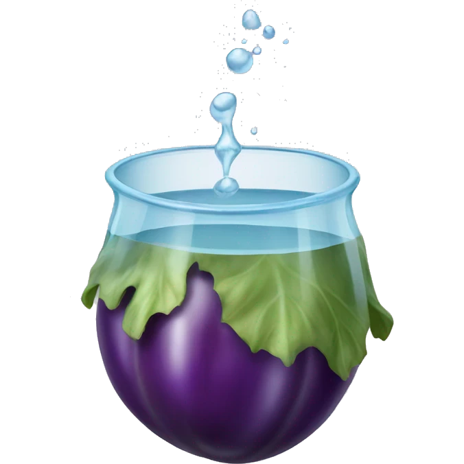 Eggplant water emoji