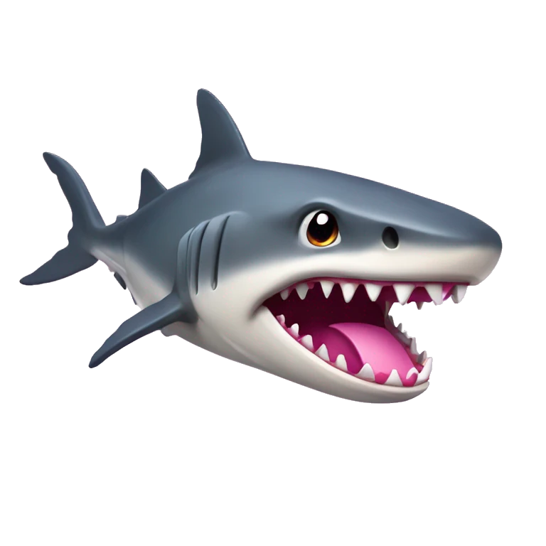 Tiburón con lazo rosa emoji