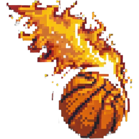 basketball on fire emoji