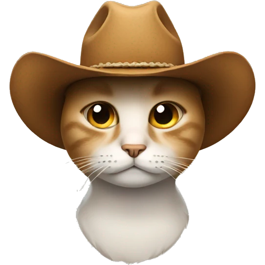sad cat with cowboy hat emoji