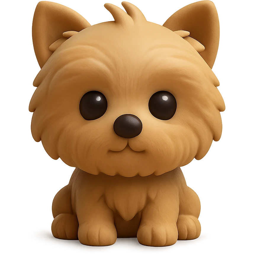 Make the dog inside the dog house smaller, keeping the 3D emoji style look with transparent background. emoji