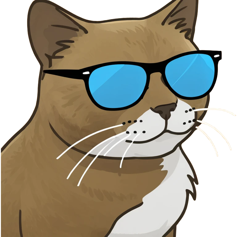 Cat with sunglasses emoji