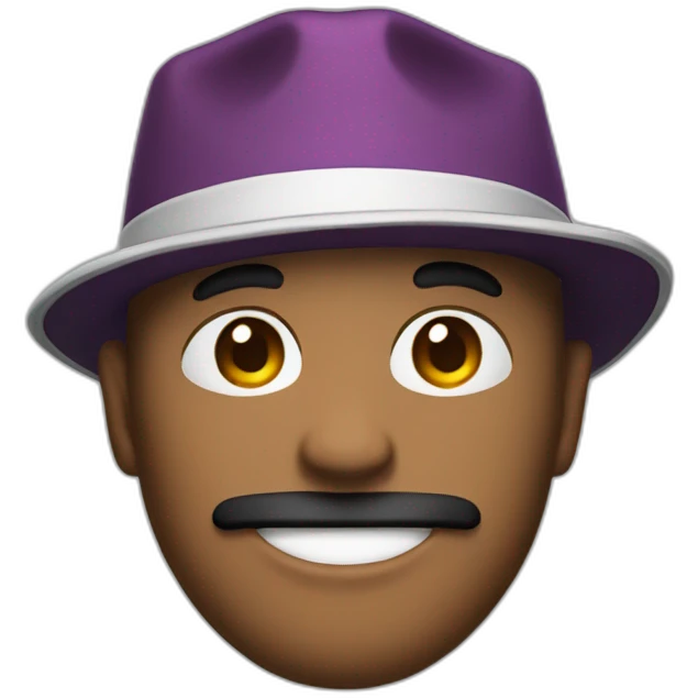 a close up of a person wearing a hat, m streaming on twitch, without mustache, trending on emoji