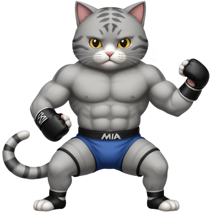 cat doing MMA fighting emoji