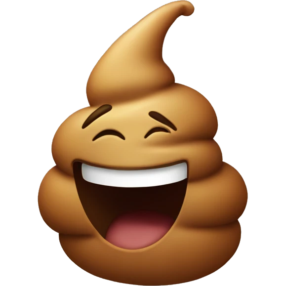 poop with happy face emoji