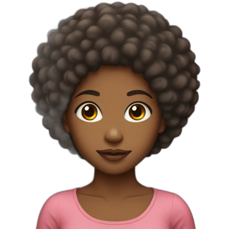 Afro girl emoji