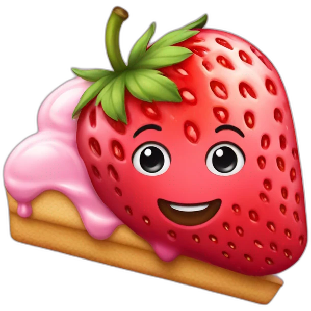 strawberry-icecream emoji