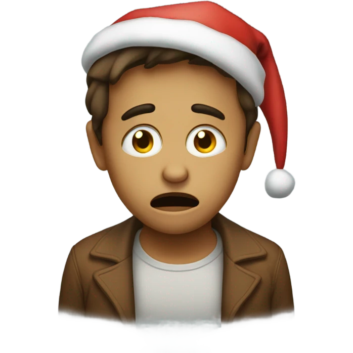 Crying because Santa did not come  emoji