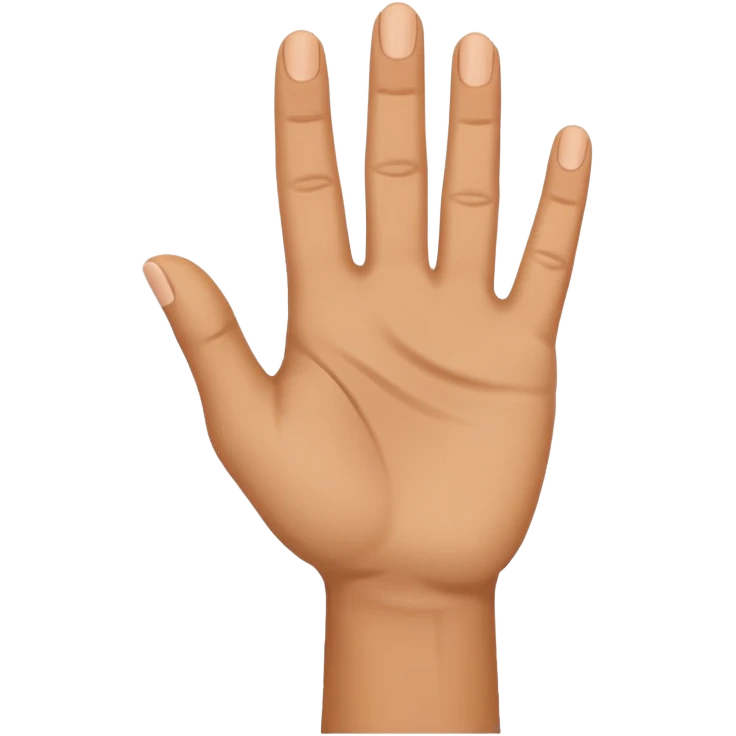 raised hand, from side emoji