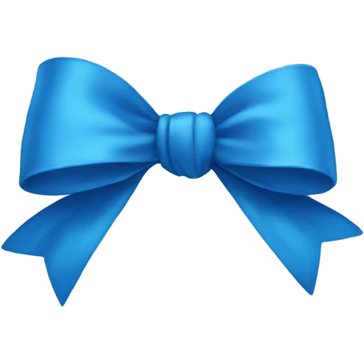blue bow emoji