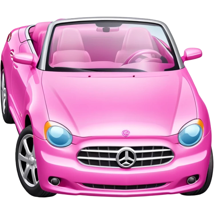 pink barbie convertible car emoji