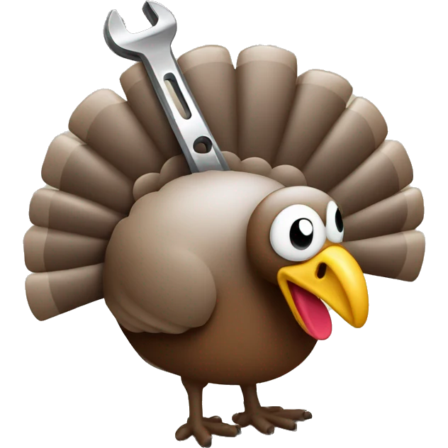 Turkey with wrench emoji