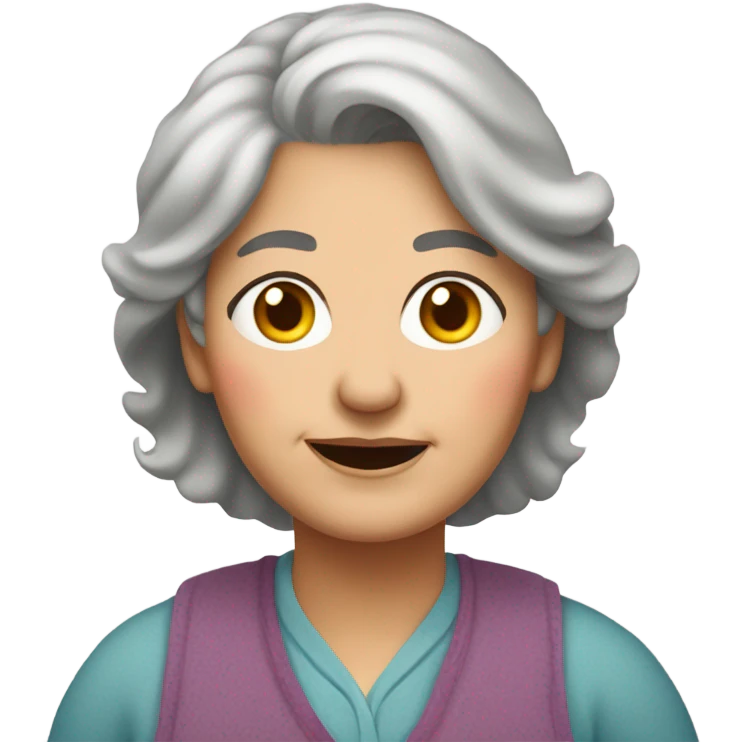 Really old overweight woman emoji