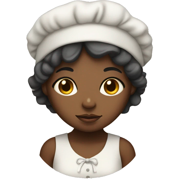 Sleepy black girl with a bonnet   emoji