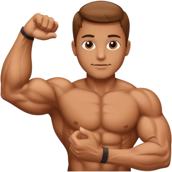 Arm with muscle and manicured hand emoji