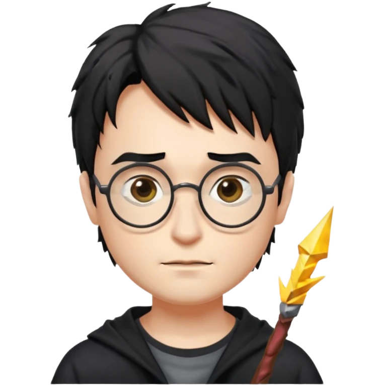 Harry potter with lightening scar on forehead emoji