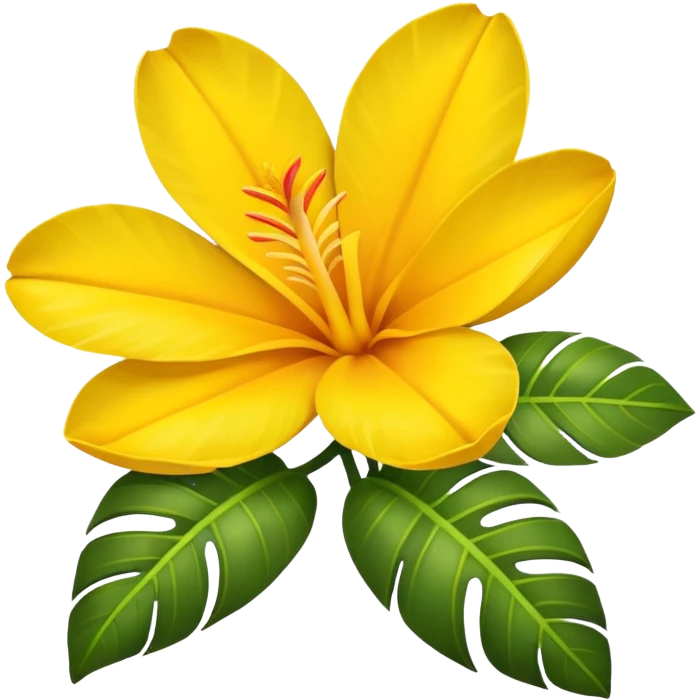 tropical flower yellow emoji