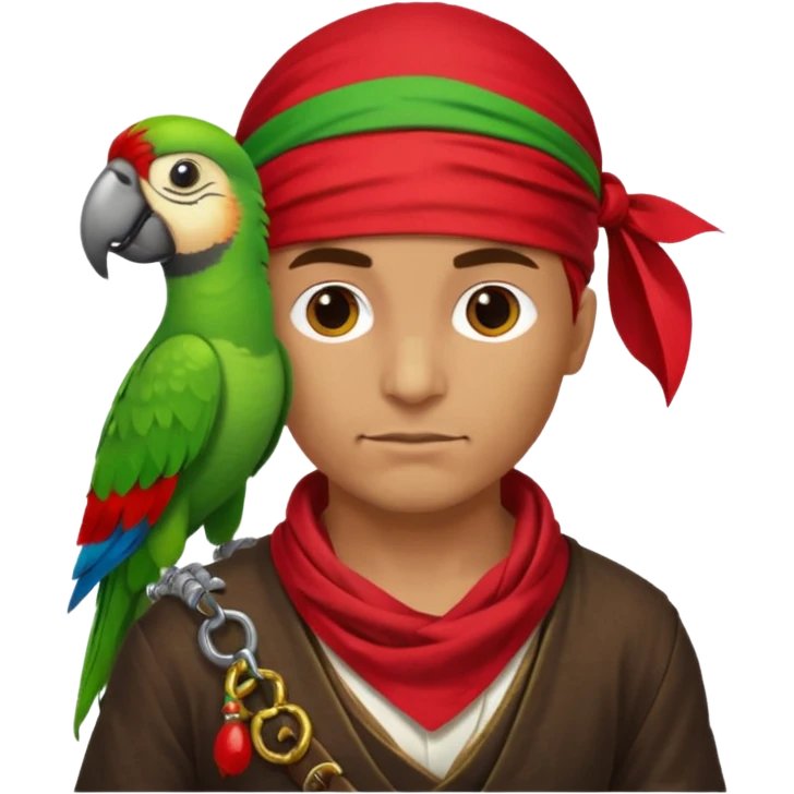 pirate and parrot emoji