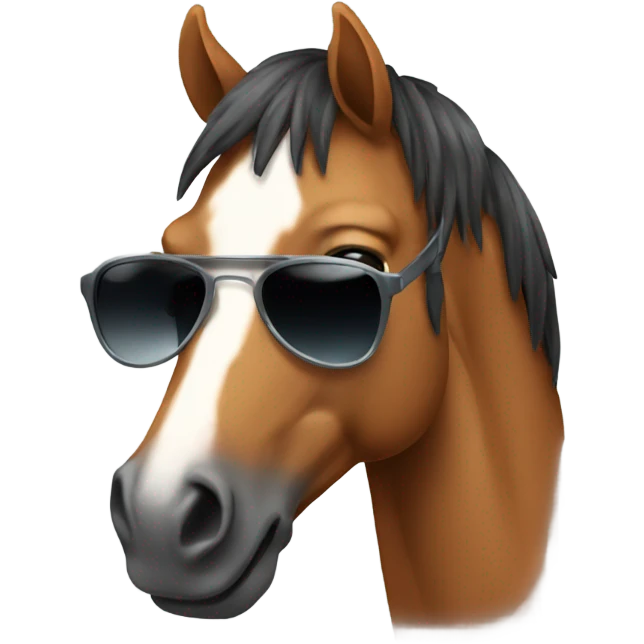 Horse with sunglasses  emoji
