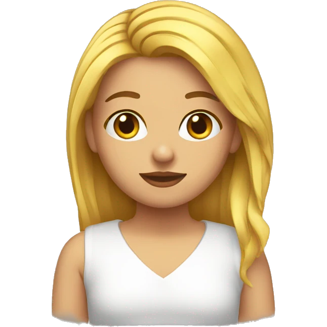 Chica Rubia con pestañas  emoji