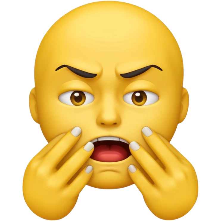 Yellow emoji figure biting nails emoji