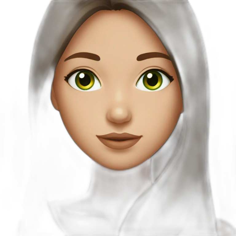 smoothbrownhair-greeneyes-girl emoji